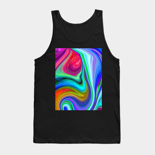 Vibrant Agate Slice Abstract Pattern Tank Top by Art by Deborah Camp